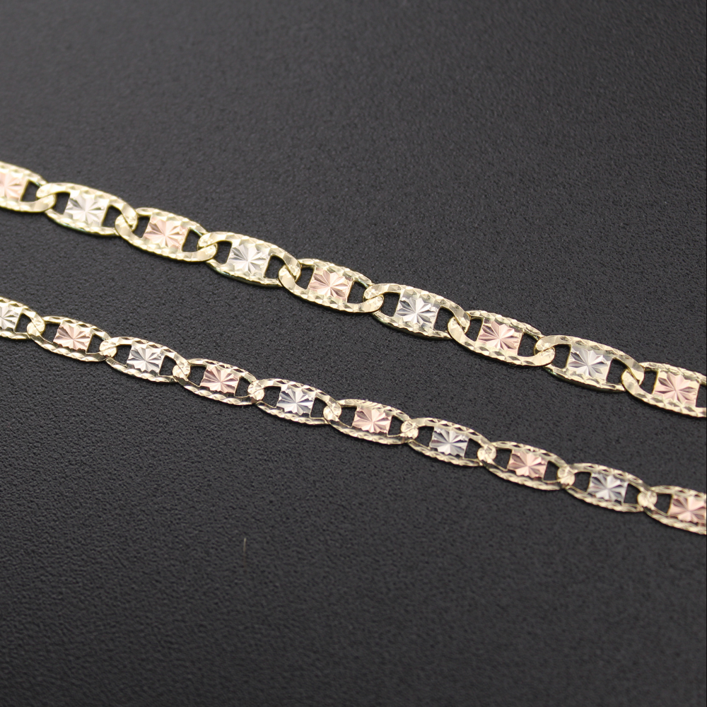Real 14K Gold Valentino Chain Bracelet