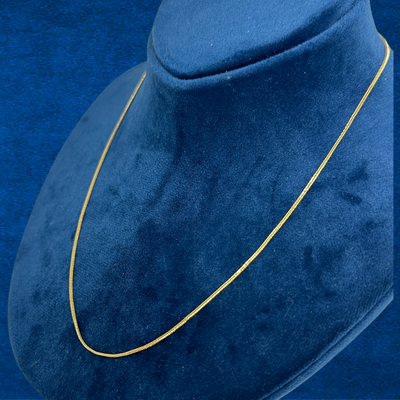 18K Box Chain 16 in