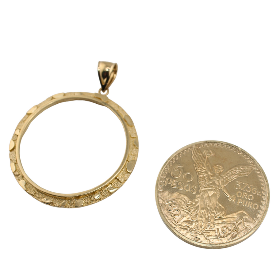 10K 50 Pesos Coin & Nugget Bezel