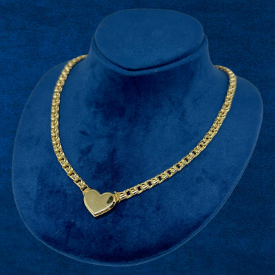 10K Heart Cuban Chain