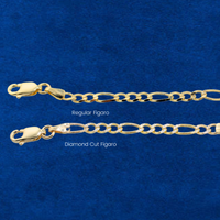 Pulsera de bebé de oro de 10K real Figaro ID