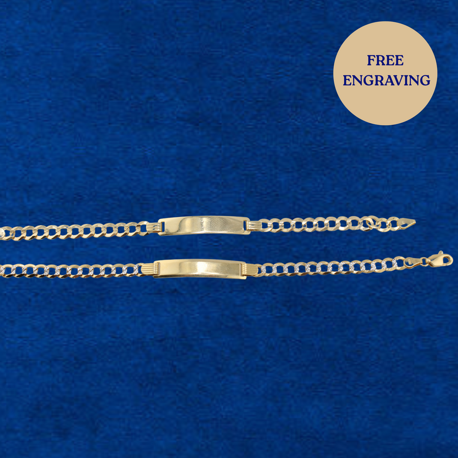 10K Cuban ID Baby Bracelet