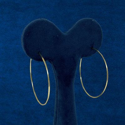 10K Gold Hoops Thin