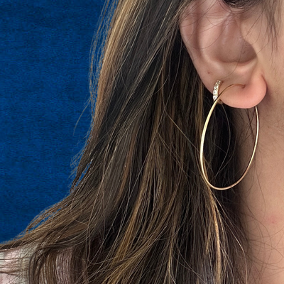 10K Gold Hoops Thin