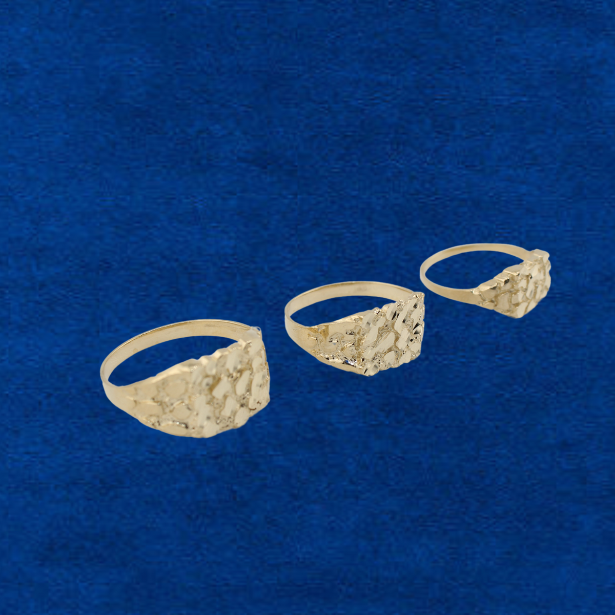 Real 14K Gold Nugget Ring