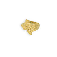 Real 10K Gold Texas Nugget Ring
