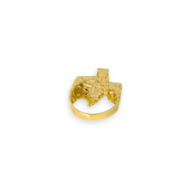 Real 10K Gold Texas Nugget Ring