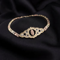 Pulsera de oro de 14K virgen María