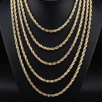 Real 10K Gold 4mm Rope Chains