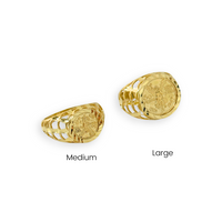 Real 10K Gold 50 Pesos Ring