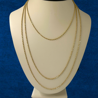 Real 10K Gold 1.5mm Rope Chains