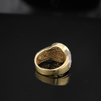 Anillo de oro de 10K auténtico con diamante para hombre
