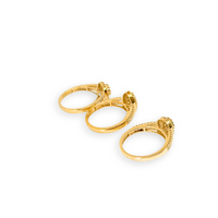 Anillo de compromiso de oro 10K auténtico con diamantes