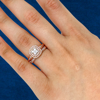 10K Rose Gold Ring Set