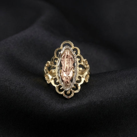 Real 10K Gold Virgin Mary Ring