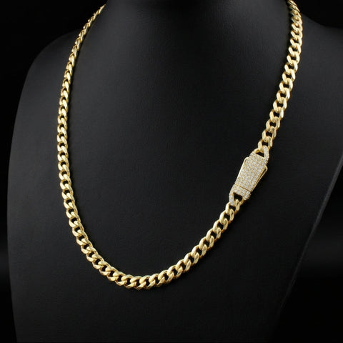 Real 14K Gold 4.5mm Royal Miami Cuban Chain