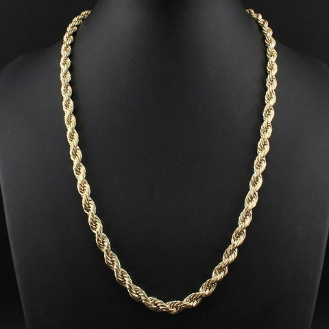 Real 10K Gold 8mm Rope Chain