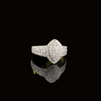 Anillo de Oro Amarillo de 10K auténtico para Mujer con Diamantes de 1.09 CTW