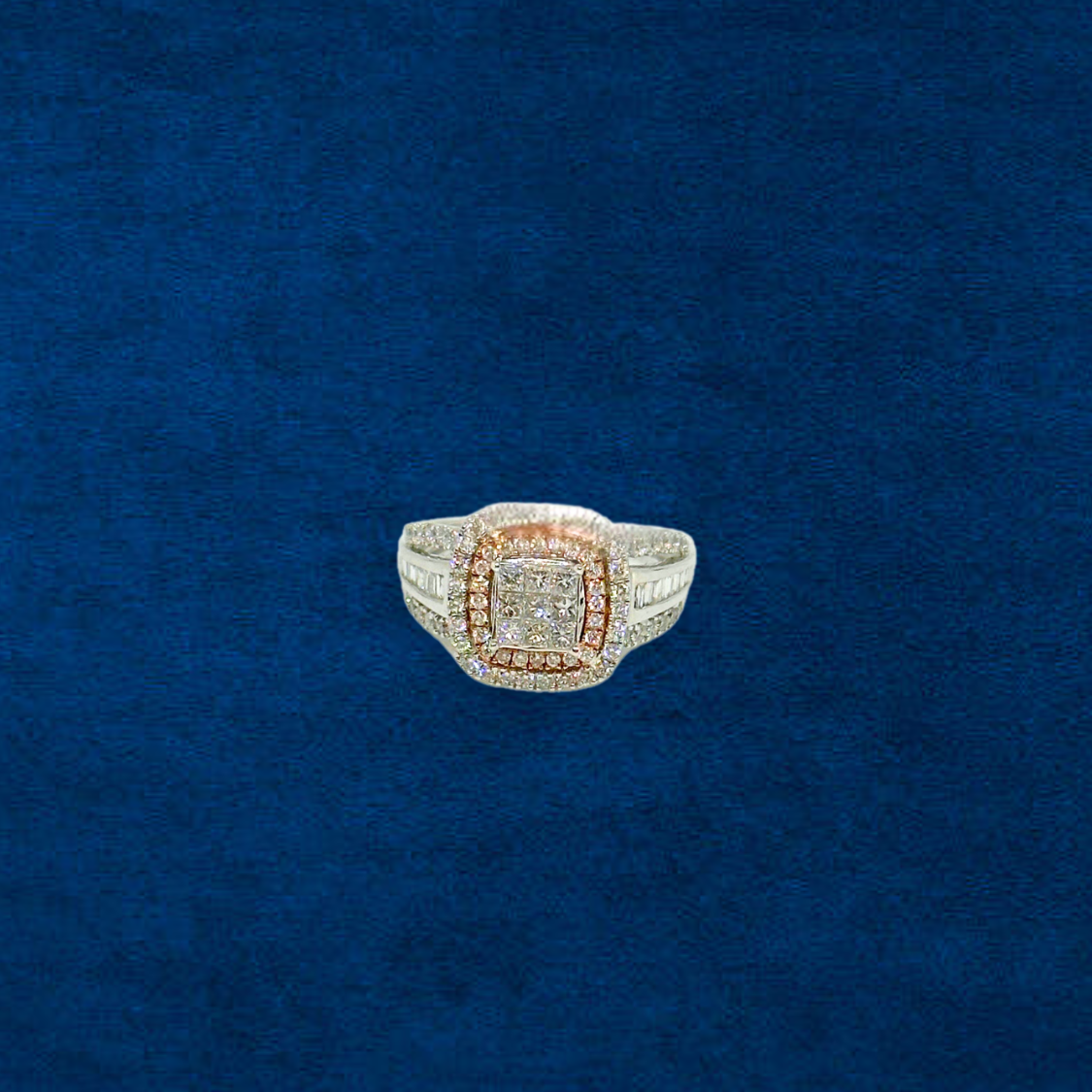 10K Womens Rose & White Gold Ring
