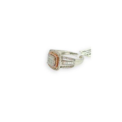 10K Womens Rose & White Gold Ring