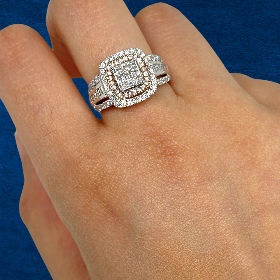 10K Womens Rose & White Gold Ring