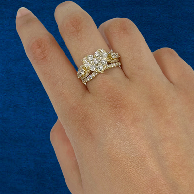 14K Diamond Heart Ring & Band