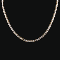 Real 10K Gold Diamond Tennis Chain 2.5 CTW