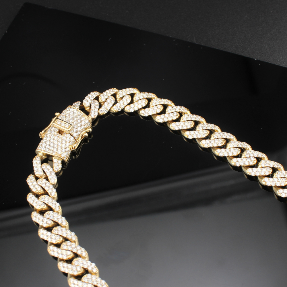 10K Diamond Cuban Link Chain 14 ctw