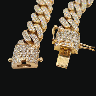 10K Diamond Cuban Link Chain 14 ctw