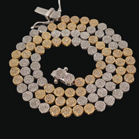 Real 10K Two Tone Gold Mens Diamond Chain