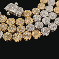Real 10K Two Tone Gold Mens Diamond Chain