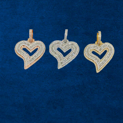 10K Diamond Heart Pendant