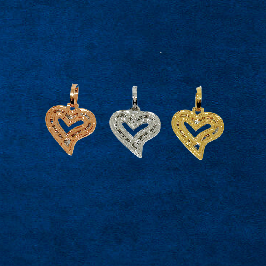 10K Diamond Heart Pendant