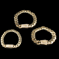 Pulseras Royal Miami Cuban de oro de 10K auténtico
