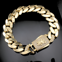 Pulseras Royal Miami Cuban de oro de 10K auténtico
