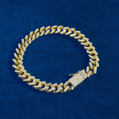 10K Diamond Cuban Link Bracelet