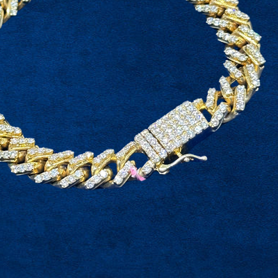 10K Diamond Cuban Link Bracelet