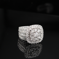 Real 14K Gold Ladies Large Diamond Ring 4 CTW