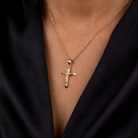Real 14K Gold Crucifix Cross Pendant
