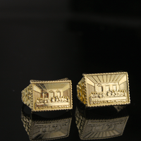 Real 10K Gold Last Supper Mens Rings