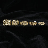 Anillo de pepita de oro de 10K real