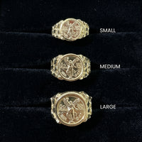 Real 10K Gold 50 Pesos Centenario Ring