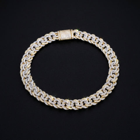 10K Diamond Two Tone Bracelet 1.95 CTW