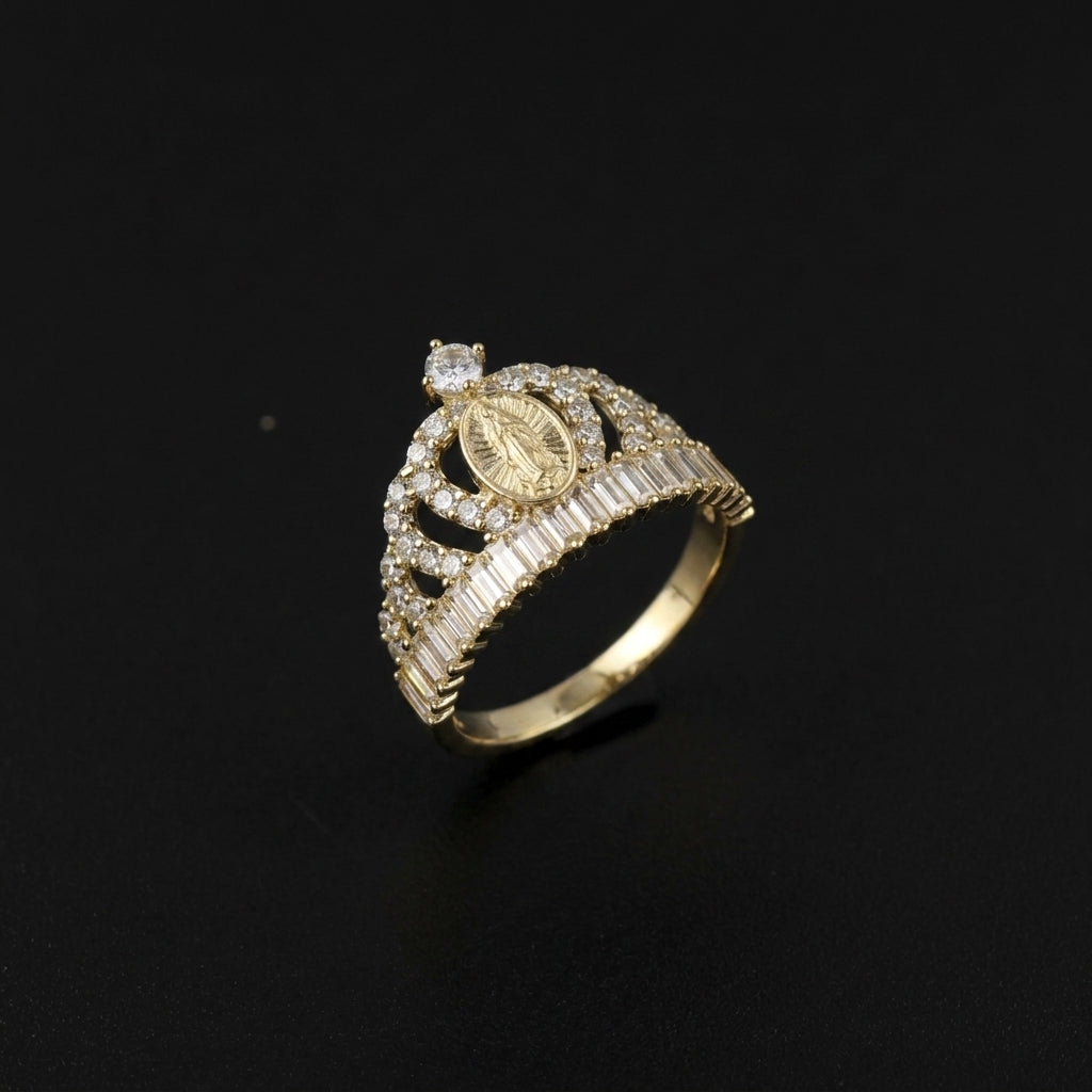 10K Gold Virgin Mary Ring