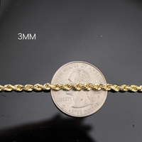 Cadenas de oro de 10K auténticas tipo soga