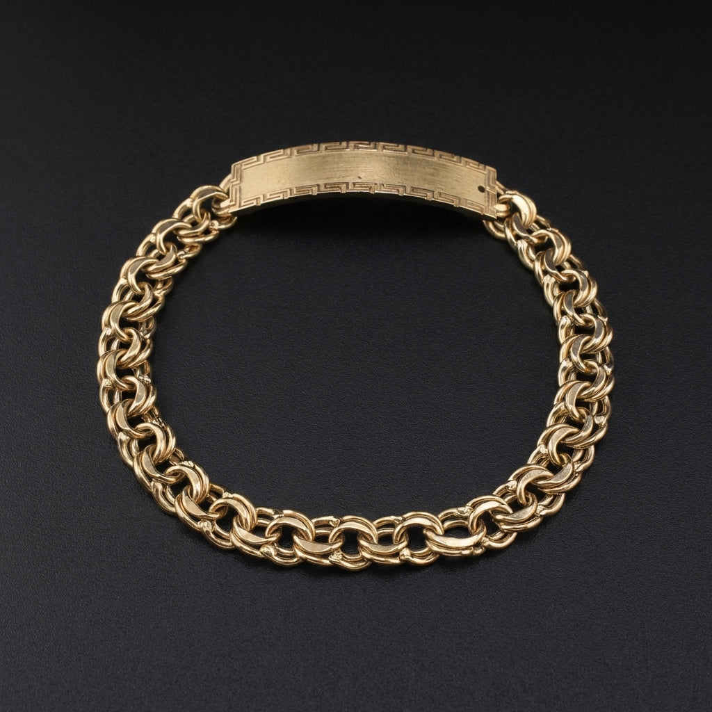 Real 10K Gold Chino Bracelet