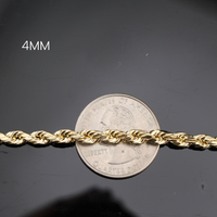 Cadenas de oro de 10K auténticas tipo soga