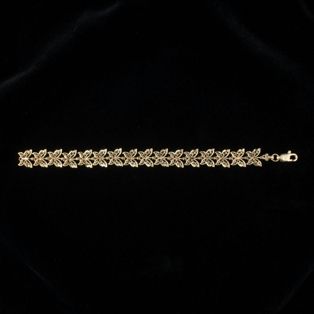 10K Gold Nugget Bracelet Butterfly
