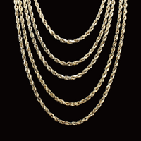 Real 10K Gold 5mm Rope Chains