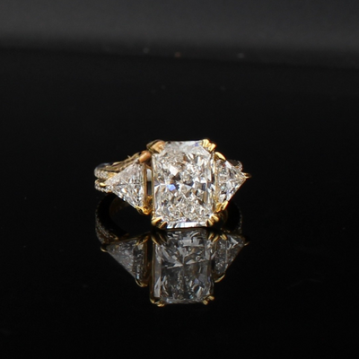 14K Lab Diamond Radiant Engagement Ring
